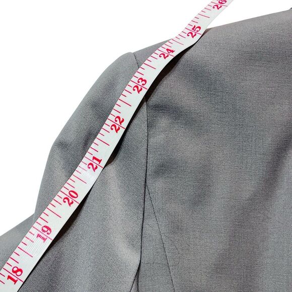Ann Taylor Gray Taupe Wool Blazer 2‎ Tall 2T - Picture 12 of 12